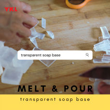 [1kg] TRANSPARENT SOAP BASE color cosmetic ingredients, gmp, oem, soap base, oils, natural, melt & pour